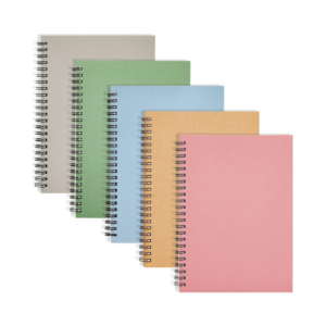 5 Pack Spiral Journal - Small Notebooks Bulk 6" x 8" with 120 Lined Pages for Work, Students, School, Writing (5 Colors Kraft Paper Covers)